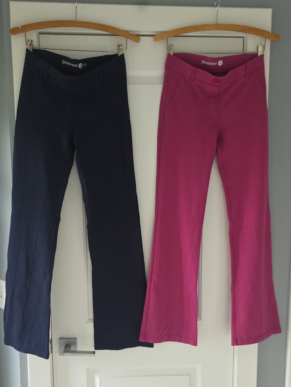 Betabrand Bundle...Women's Stretch Bootcut Pants - Navy & Magenta Pink